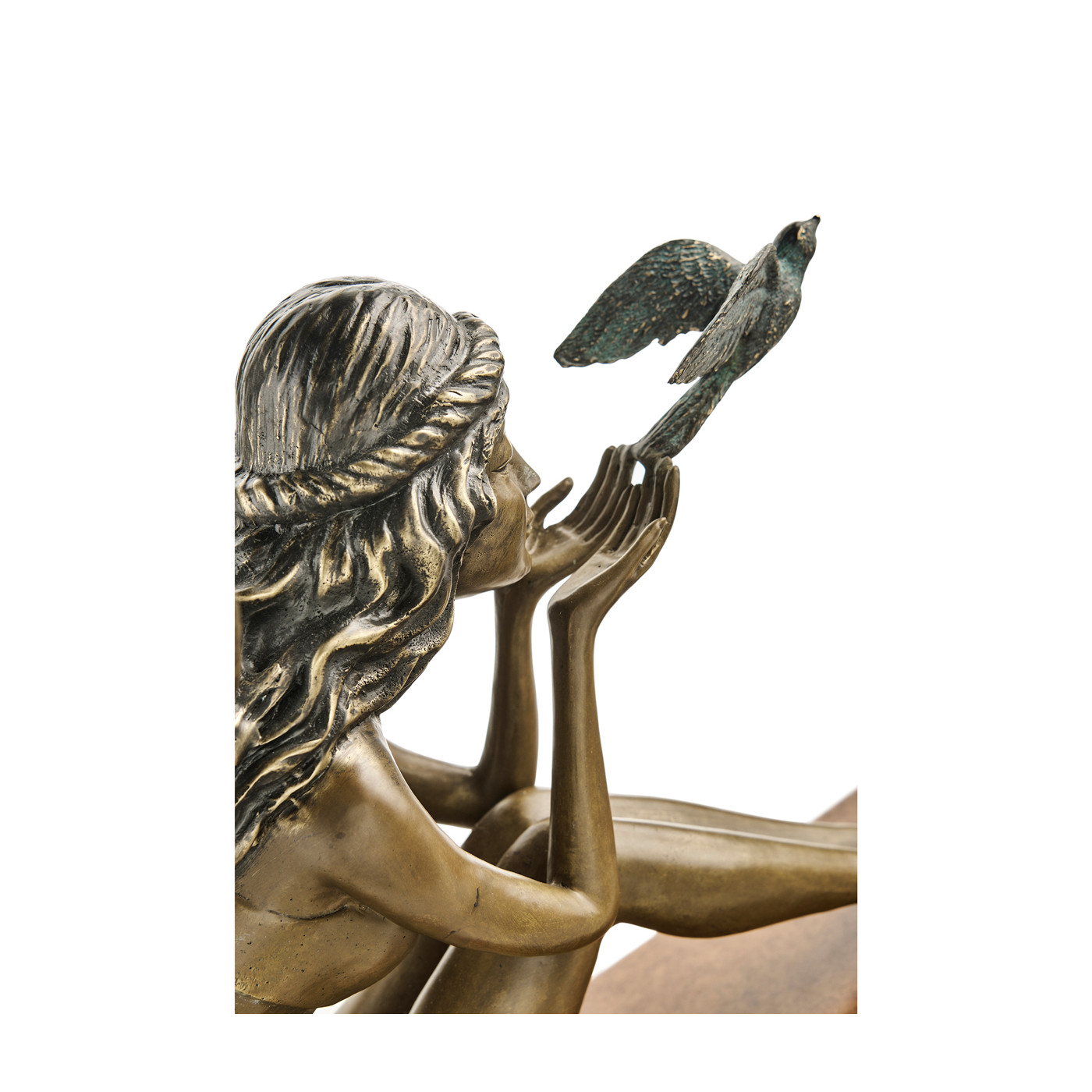 Antique Light Brown Brass Fairy