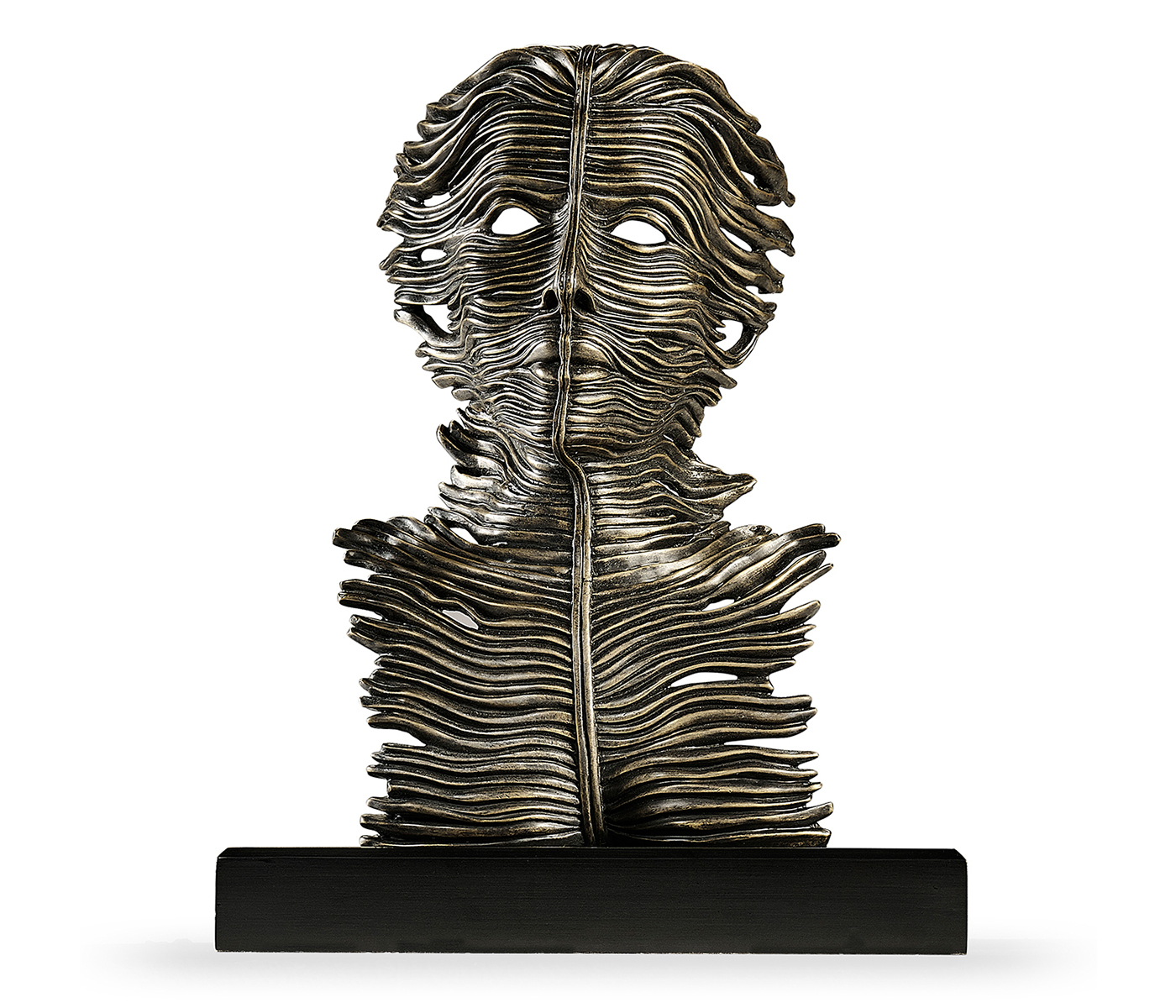 Antique Dark Bronze Mask Sculpture