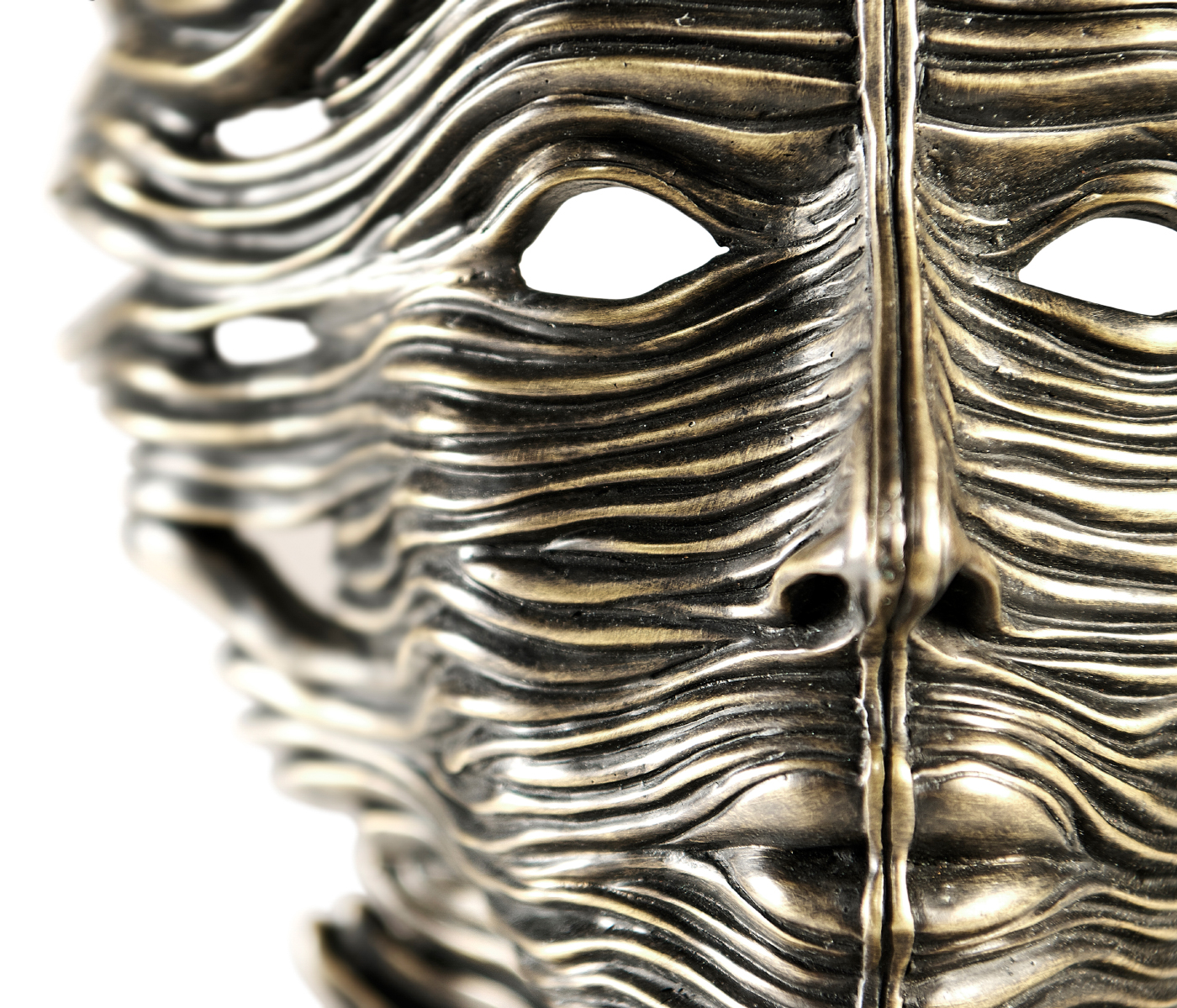 Antique Dark Bronze Mask Sculpture