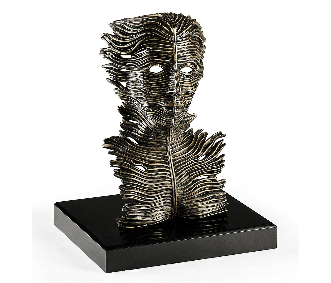 Antique Dark Bronze Mask Sculpture