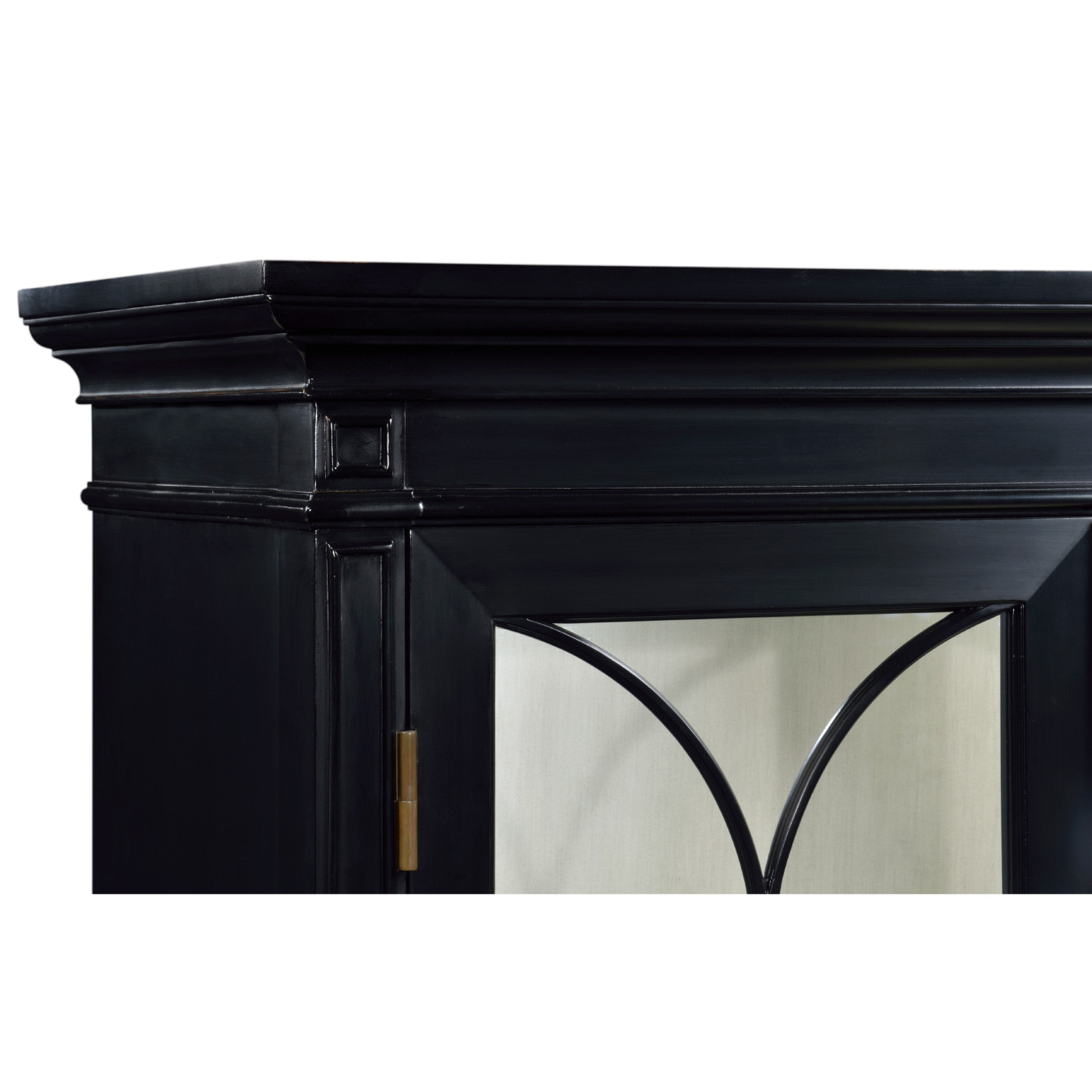 Formal Black Display Cabinet