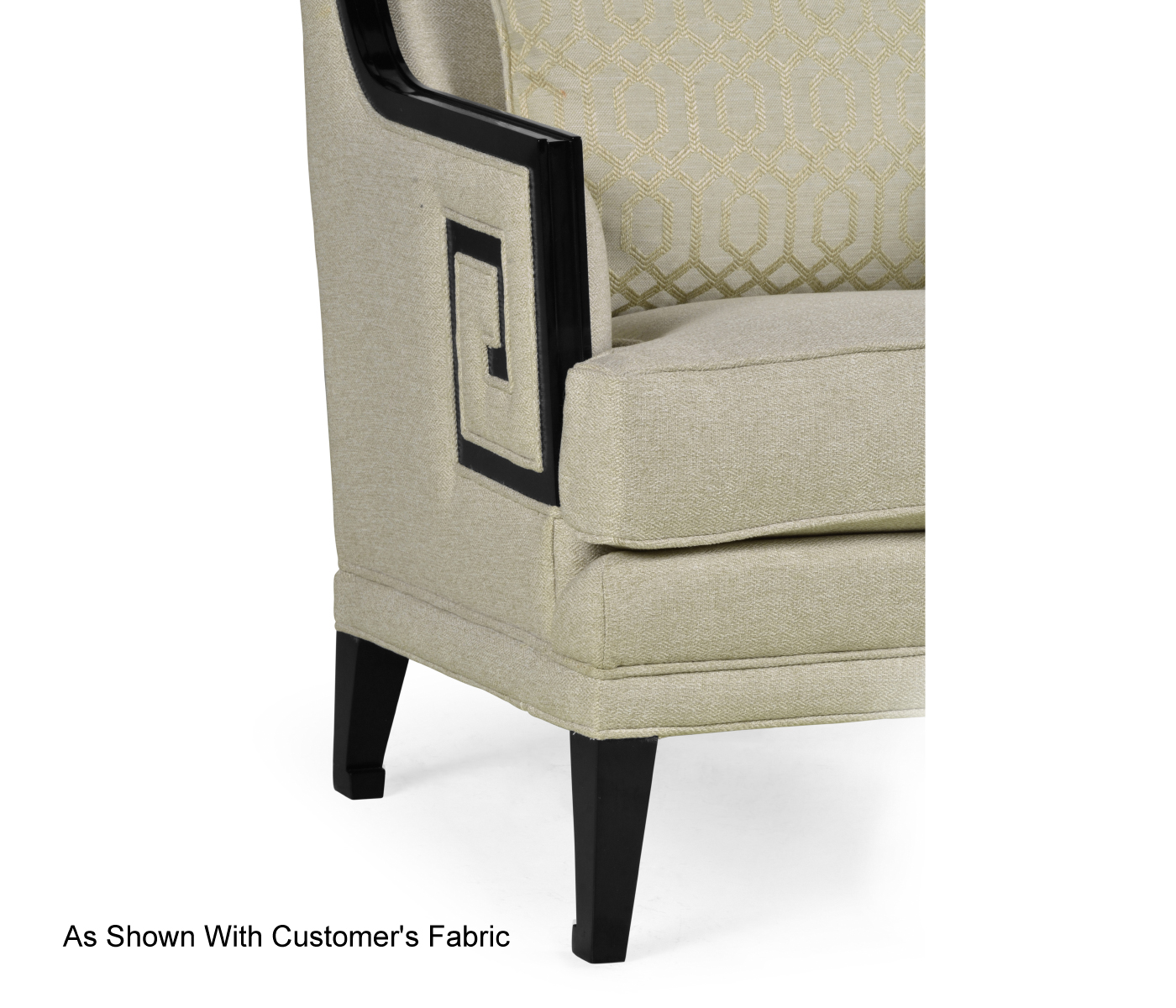 Biedermeier Greek Key Black Occasional Chair