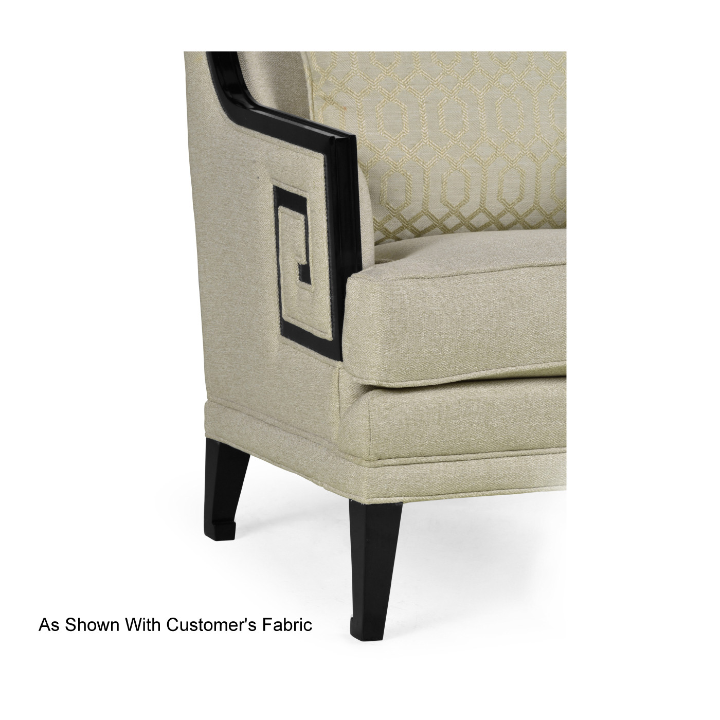 Biedermeier Greek Key Black Occasional Chair