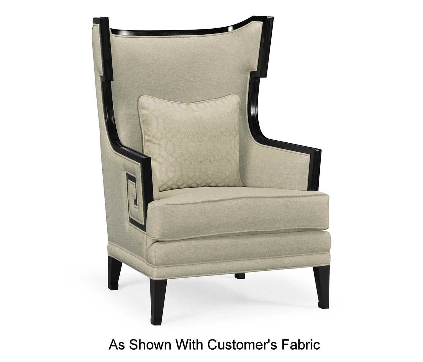 Biedermeier Greek Key Black Occasional Chair