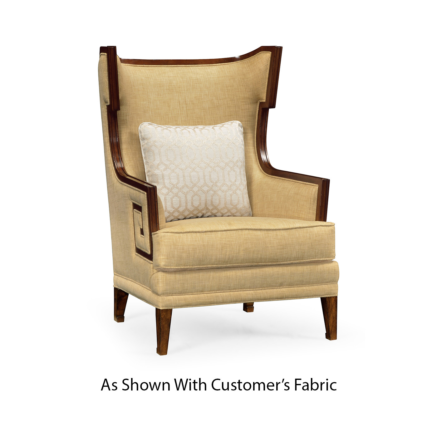 Biedermeier Greek Key Walnut Occasional Chair