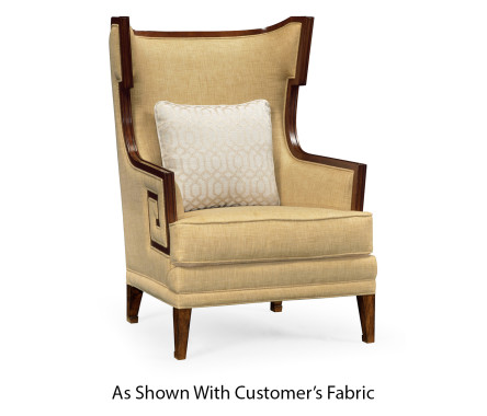 Biedermeier Greek Key Walnut Occasional Chair