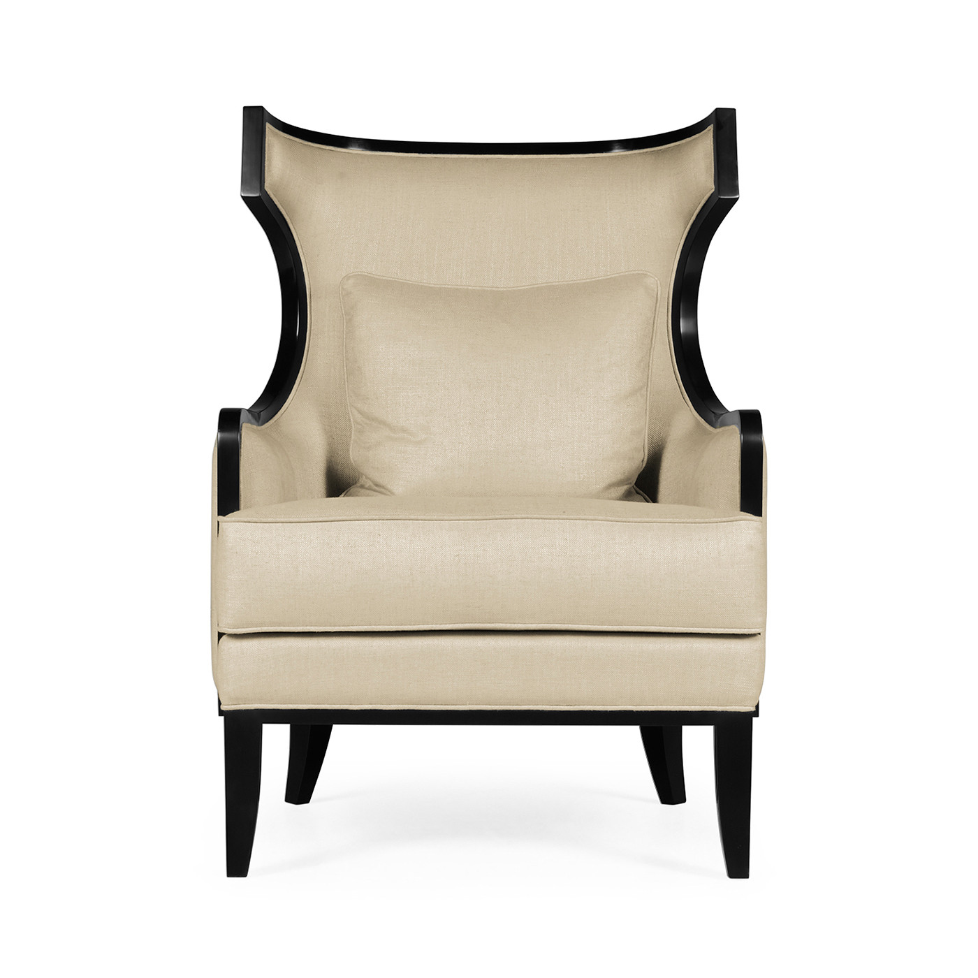 Biedermeier Greek Revival Formal Black Occasional Chair