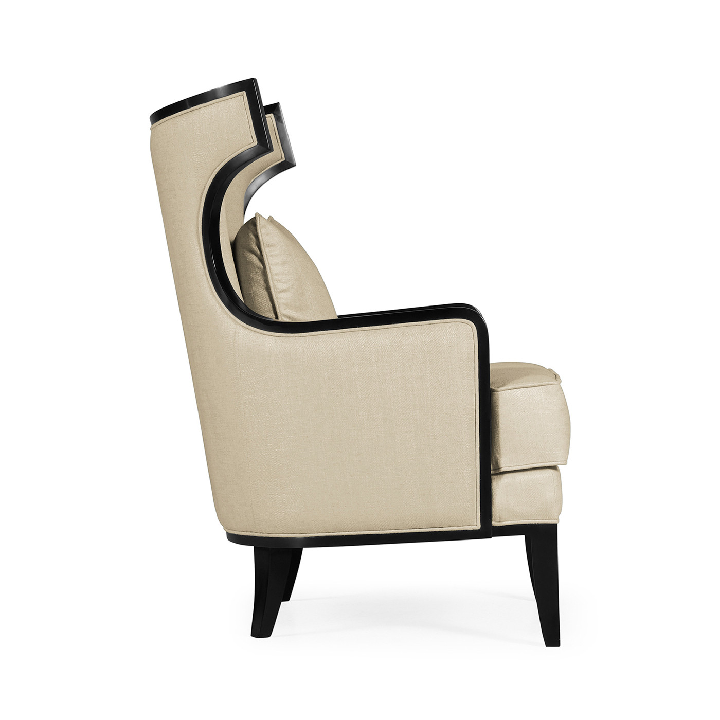 Biedermeier Greek Revival Formal Black Occasional Chair