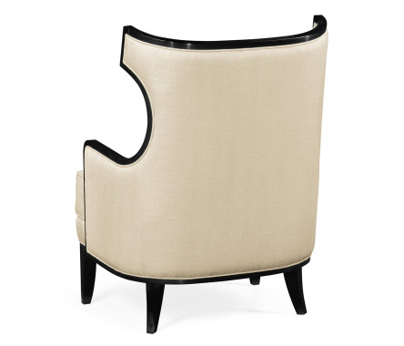 Biedermeier Greek Revival Formal Black Occasional Chair