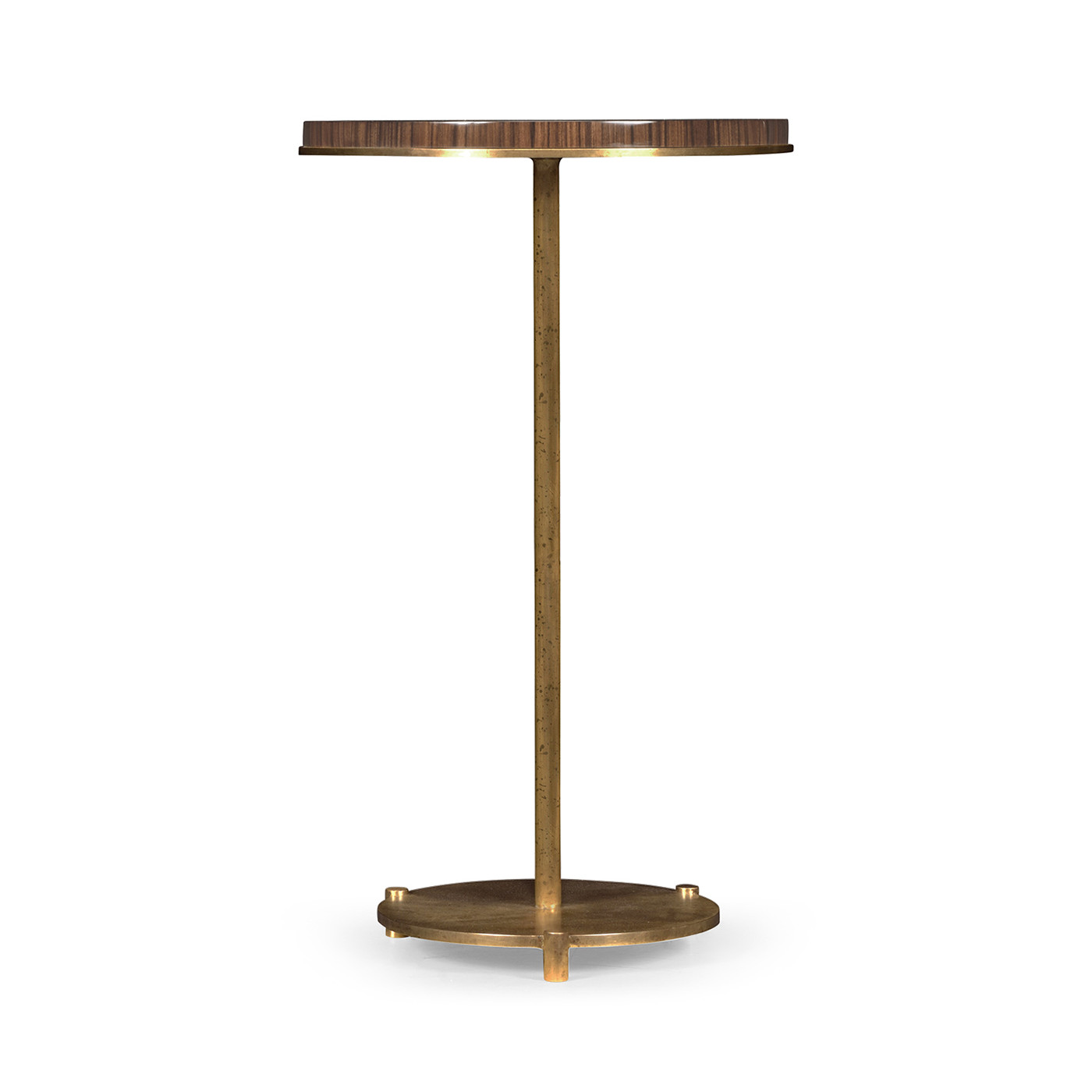 Small Round Dark Santos & Brass Wine table