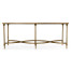 Rectangular Dark Santos & Brass Coffee Table