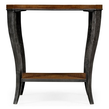 Curved Daniella & Burl Walnut Side Table