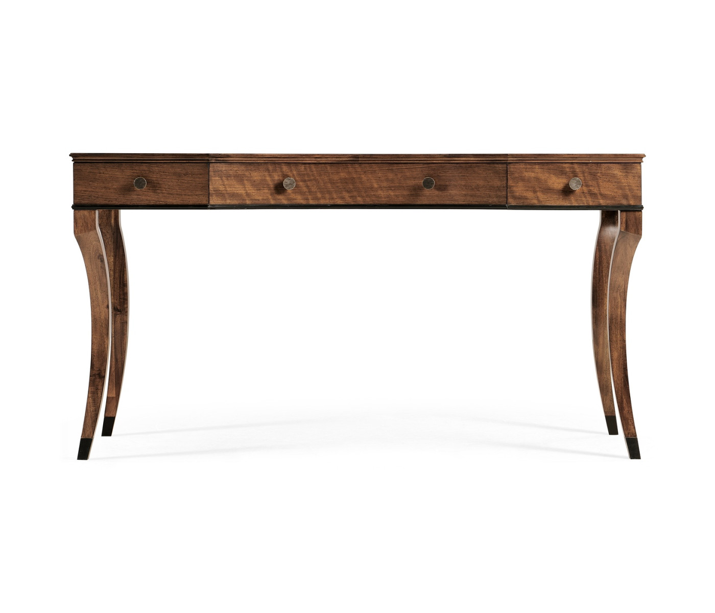 Inward Bow Front Daniella & Burl Walnut Desk