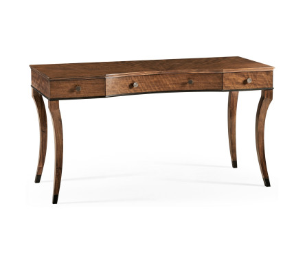 Inward Bow Front Daniella & Burl Walnut Desk