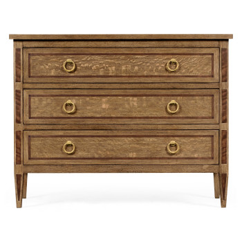 Rectangular English Brown Oak Chest of Drawers