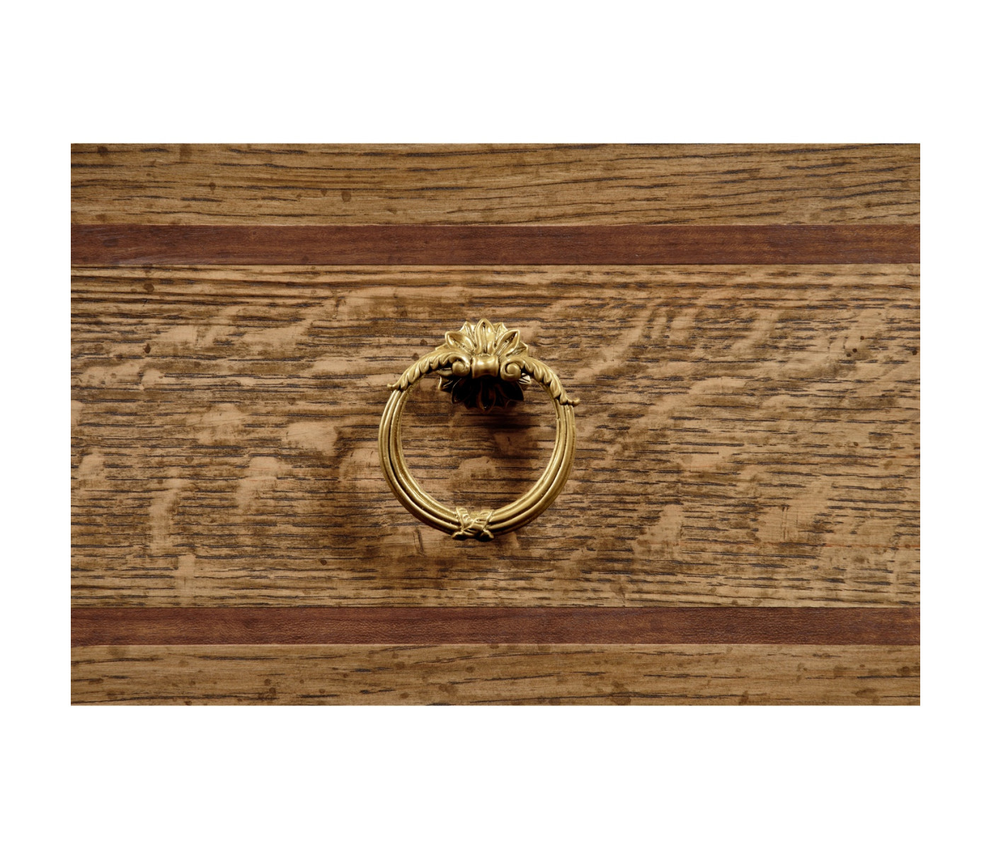 Rectangular English Brown Oak Chest of Drawers