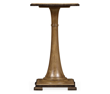 Small Round English Brown Oak Wine Table