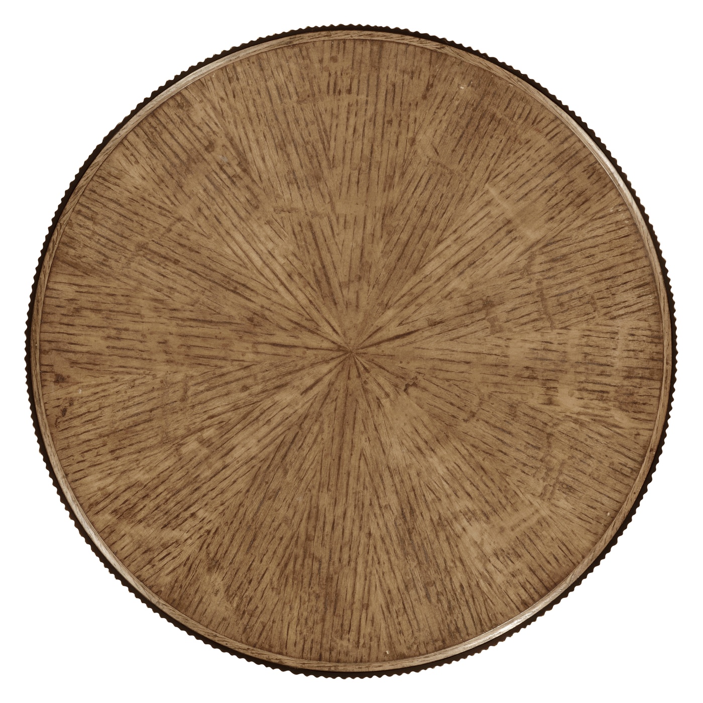 Small Round English Brown Oak Wine Table