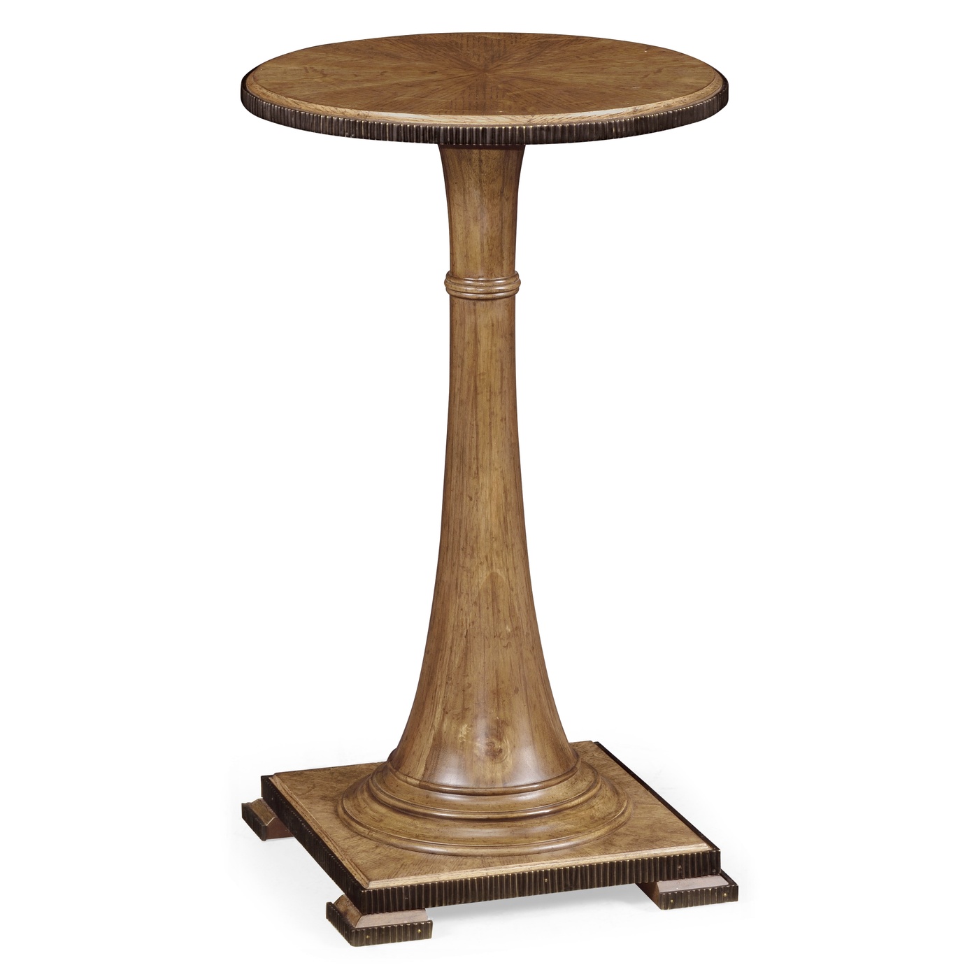Small Round English Brown Oak Wine Table
