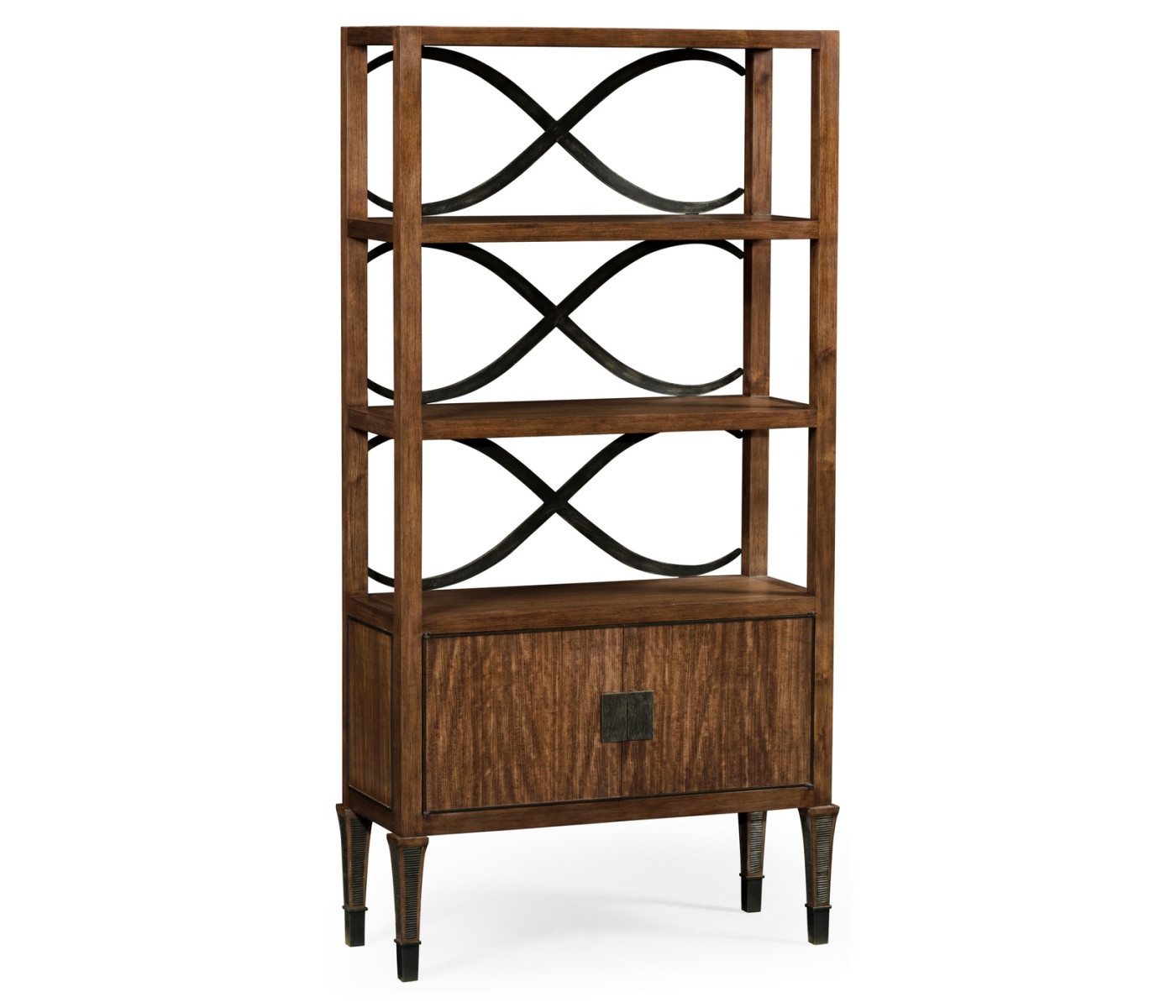 Daniella & Burl Walnut Three-Tier Bookcase