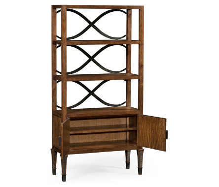 Daniella & Burl Walnut Three-Tier Bookcase