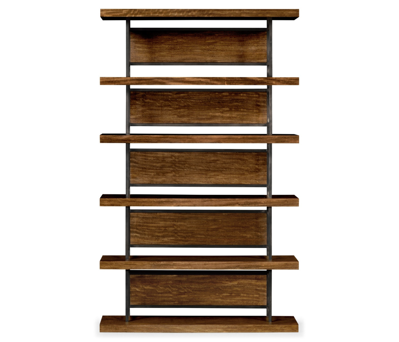 Rectangular Daniella & Burl Walnut Six-Tier Étagère