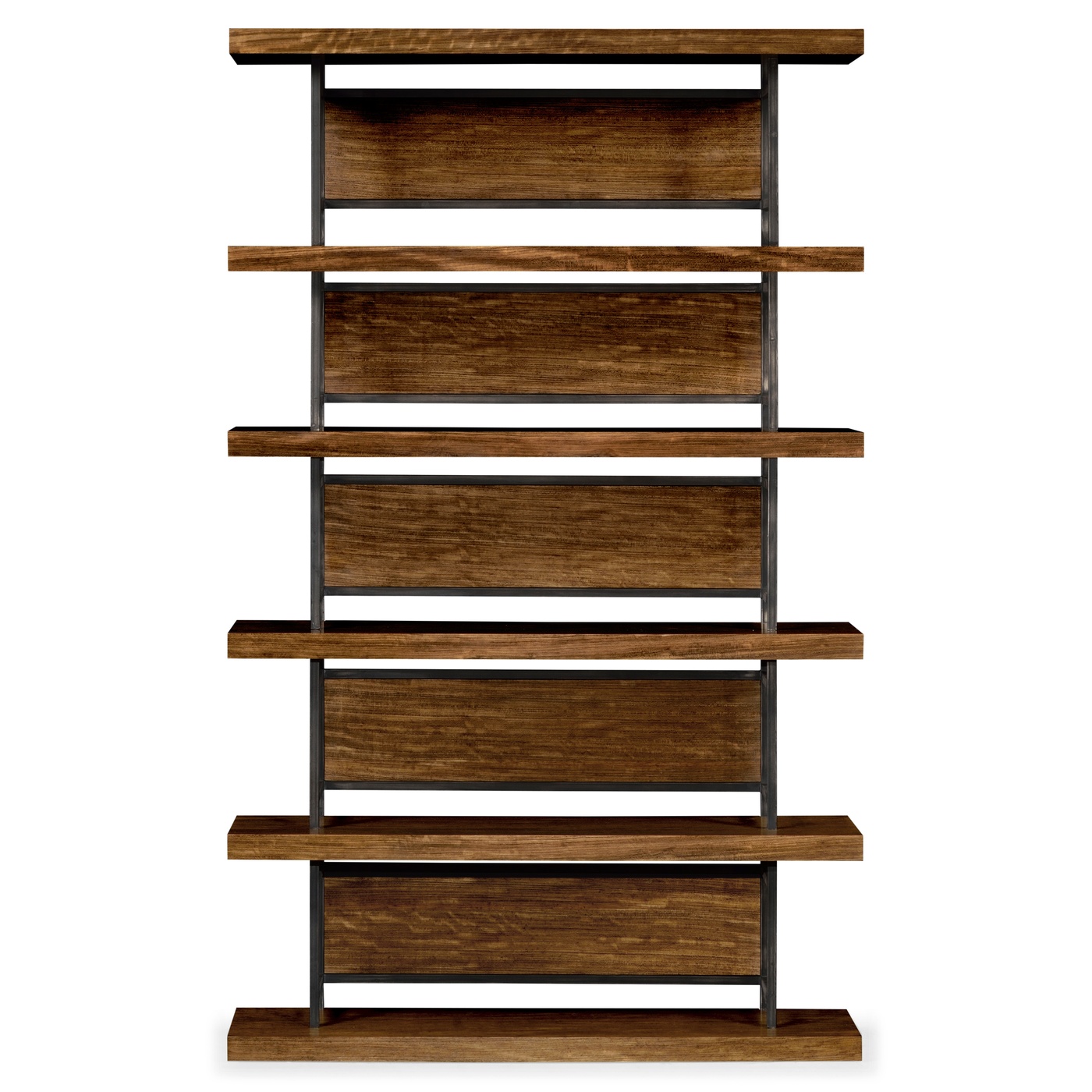 Rectangular Daniella & Burl Walnut Six-Tier Étagère