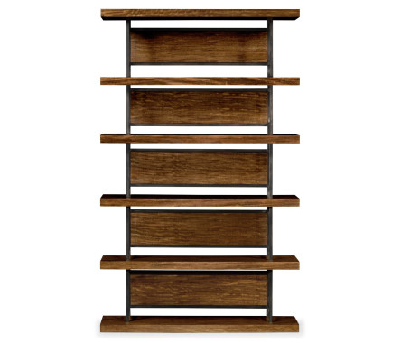 Rectangular Daniella & Burl Walnut Six-Tier Étagère
