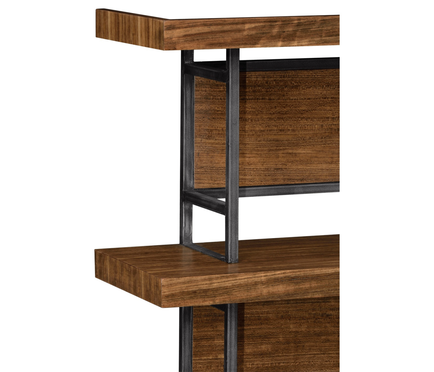 Rectangular Daniella & Burl Walnut Six-Tier Étagère