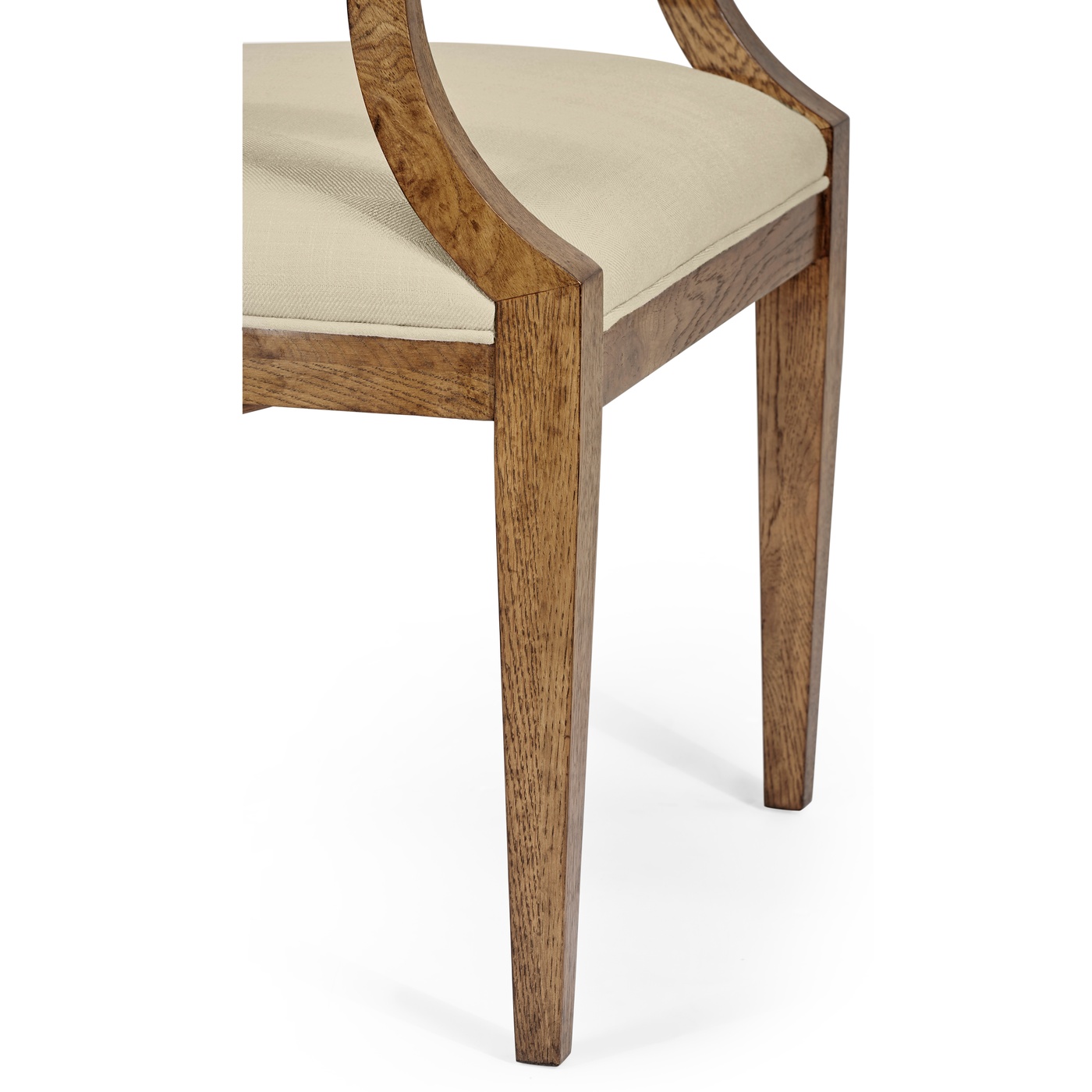 Shield Back English Brown Oak Dining Arm Chair