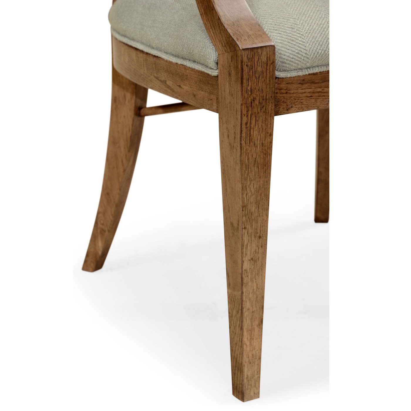 Shield Back English Brown Oak Dining Arm Chair