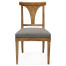 Cut-Out English Brown Oak Dining Side Chair