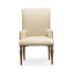 Square Back Bleached Crotch Walnut Dining Arm Chair