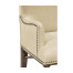 Square Back Bleached Crotch Walnut Dining Arm Chair