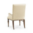 Square Back Bleached Crotch Walnut Dining Arm Chair