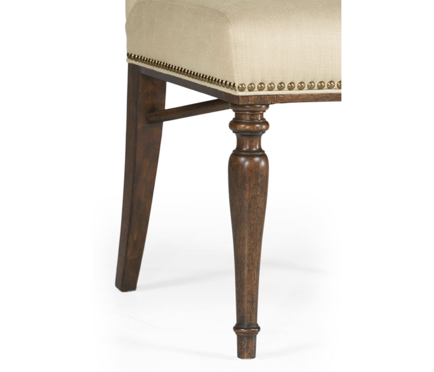 Square Back Bleached Crotch Walnut Dining Side Chair