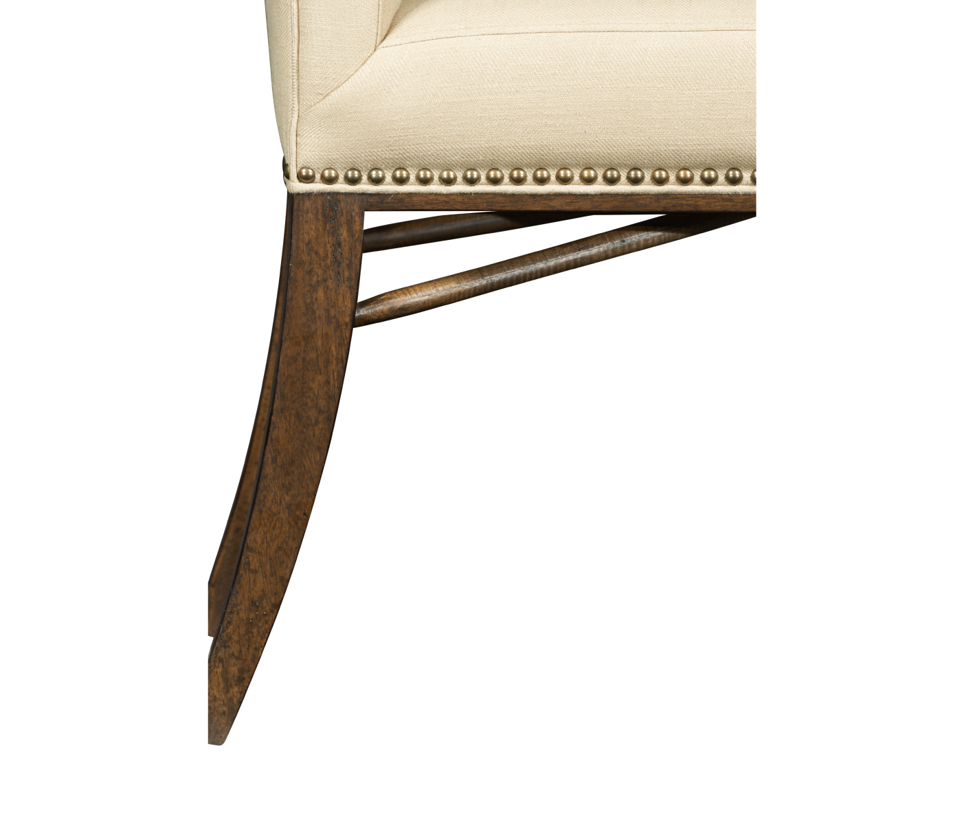 Square Back Bleached Crotch Walnut Dining Side Chair