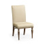 Square Back Bleached Crotch Walnut Dining Side Chair