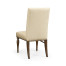 Square Back Bleached Crotch Walnut Dining Side Chair