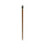 Mahogany Walking Stick with Brass Wolf Topper