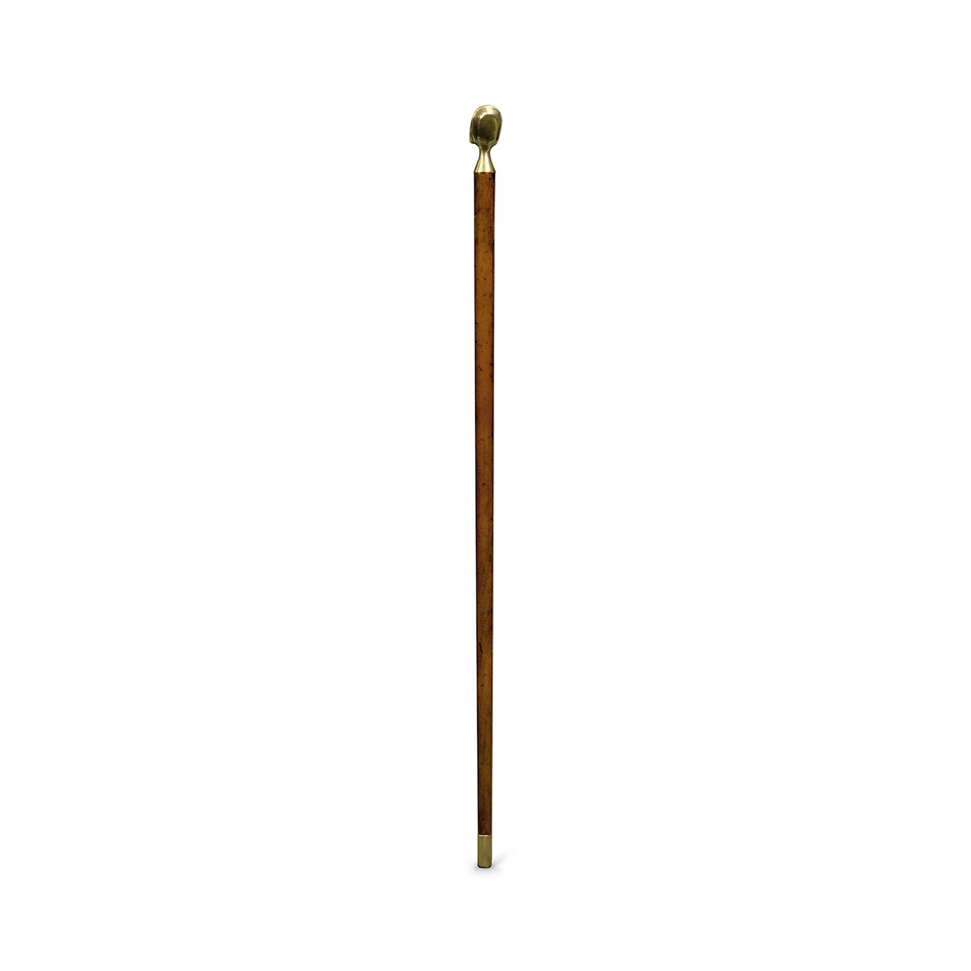 Mahogany Walking Stick with Brass Derby Topper
