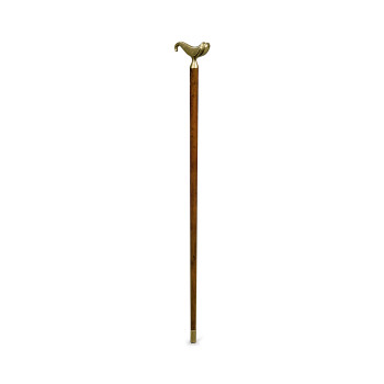 Mahogany Walking Stick with Brass Derby Topper