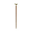 Mahogany Walking Stick with Brass Derby Topper