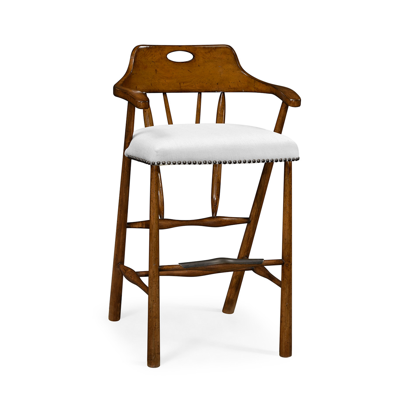 Smokers Style Country Walnut Bar Stool