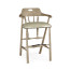 Smokers Style Grey Oak Bar Stool