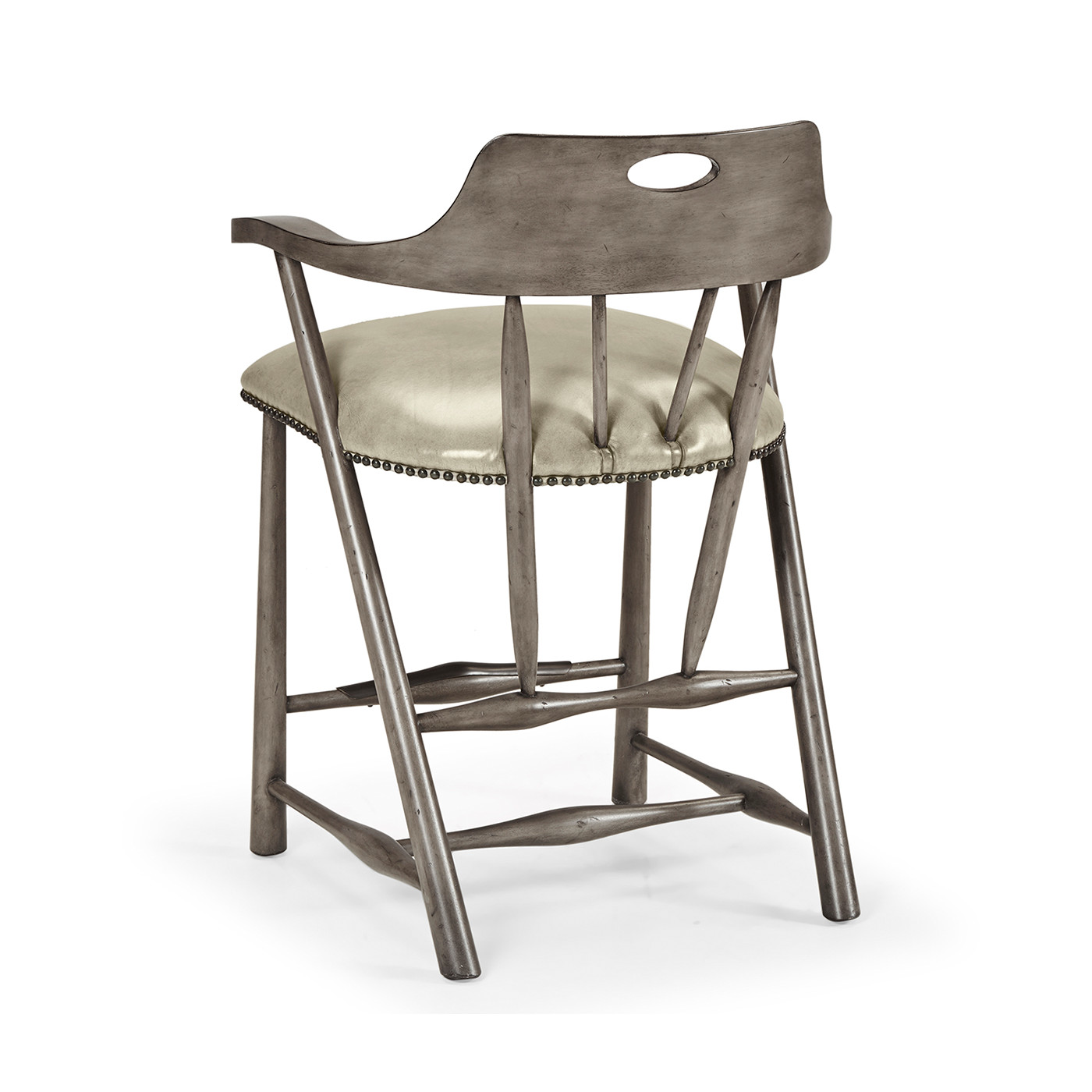 Smokers Style Antique Dark Grey Counter Stool