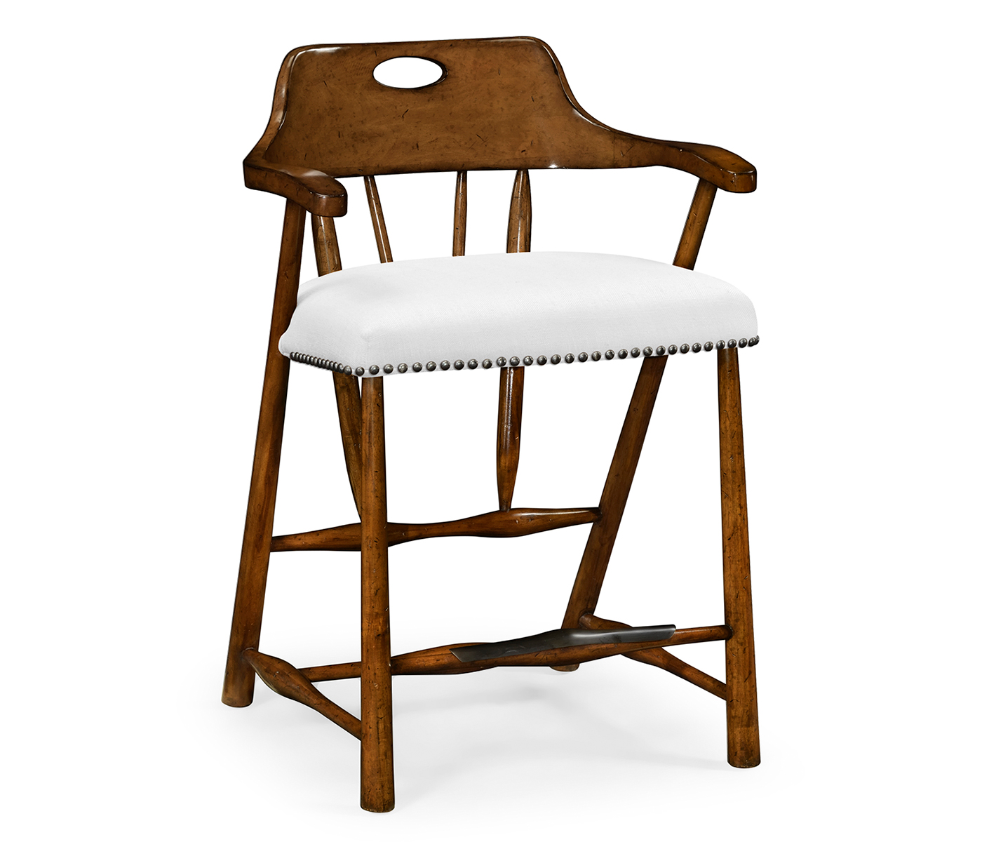Smokers Style Country Walnut Counter Stool