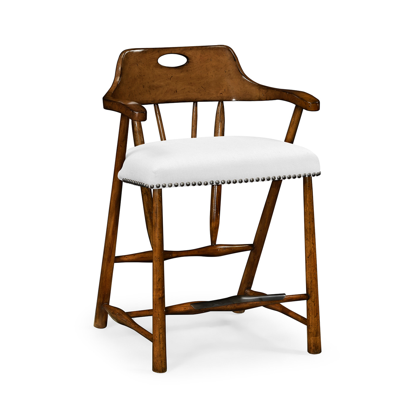 Smokers Style Country Walnut Counter Stool
