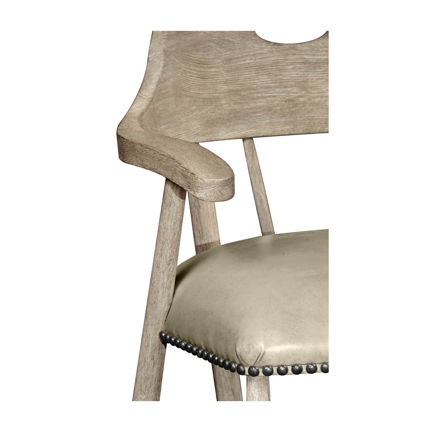 Smokers Style Grey Oak Counter Stool