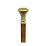 Mahogany Walking Stick with Brass Pommel Topper